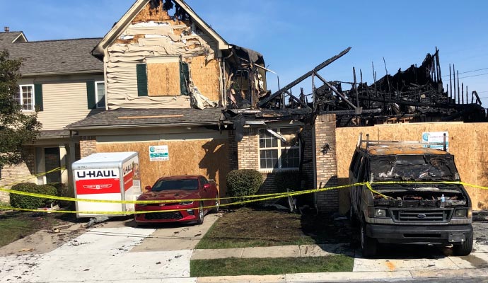 Burnt house