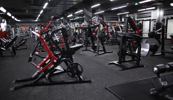 Clean gym interior