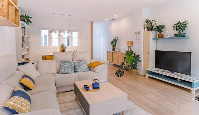Clean living room
