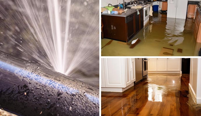 Collages of water damage