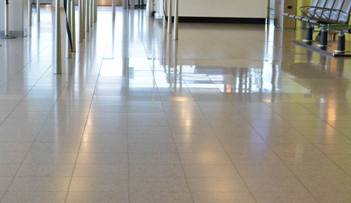 Airport lobby floor