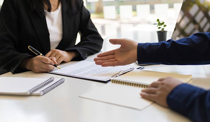 Insurance claim document signing