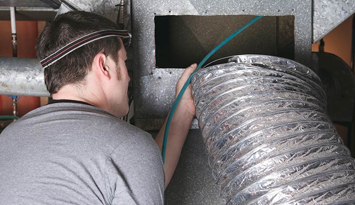 Professional air duct cleaning service