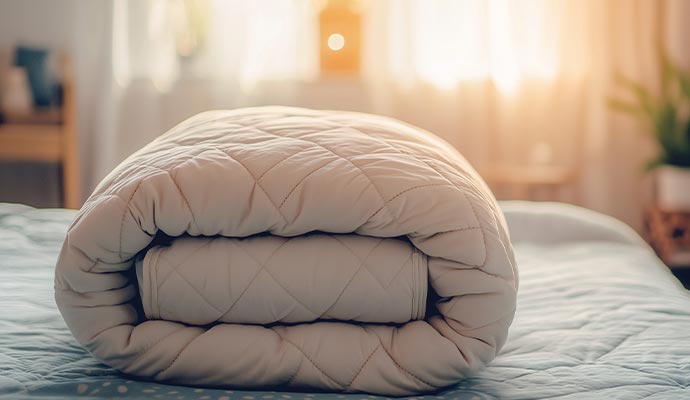 Restored and clean blanket