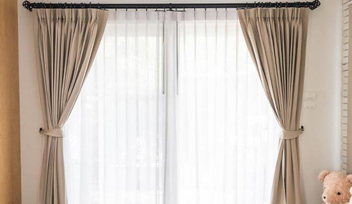 Restored and clean drapery