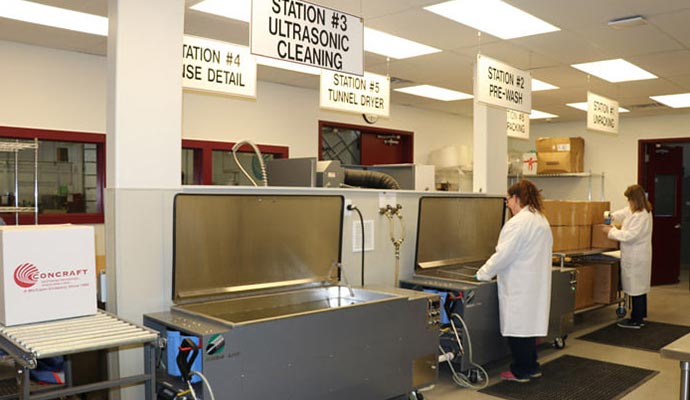 Professional content cleaning and restoration facility