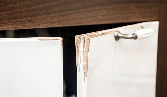 Damaged cabinet doors
