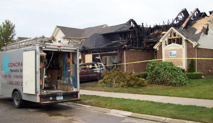 Fire damage restoration