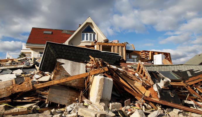 Storm damaged property