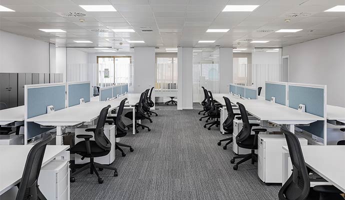 Clean office interior after smoke odor removal