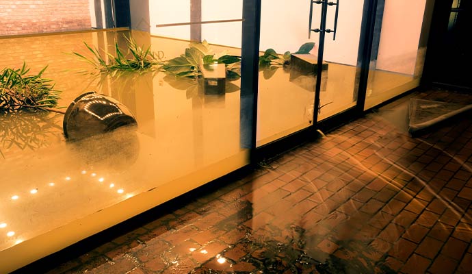 Flood damaged floor