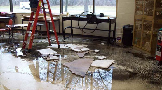flooded house