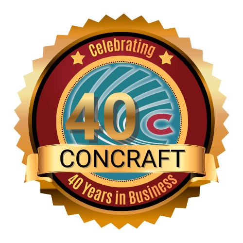 Gold Concraft 40th Logo