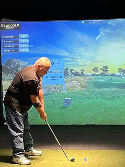 Jim Playing Virtual Golf