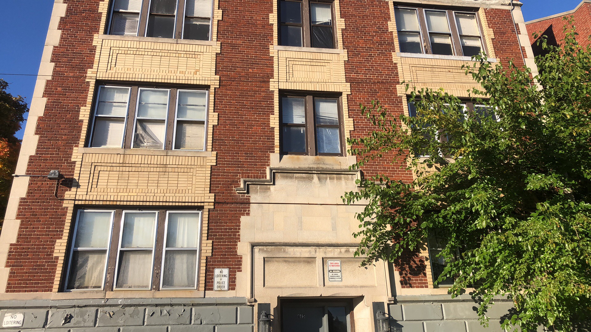 Exterior of Apartment Fire