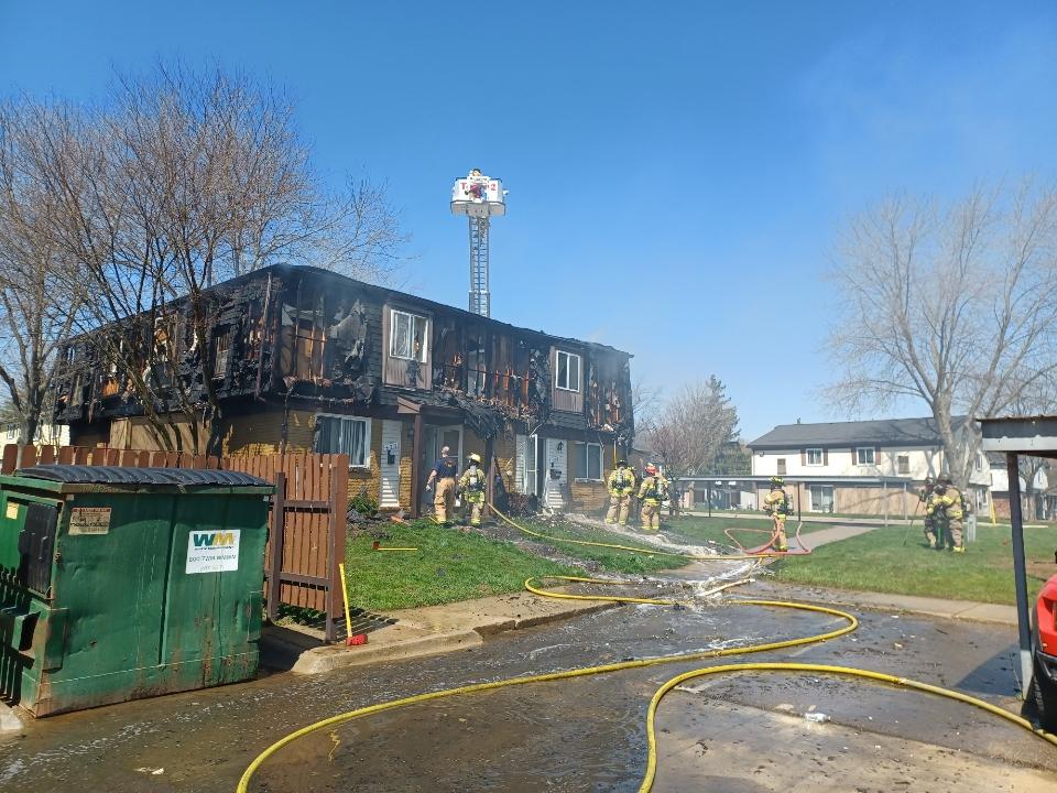 Fire damage to multi family building 