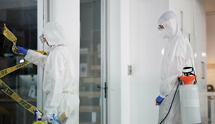 Professional biohazard cleanup