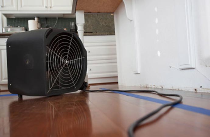 Water damage drying fan