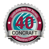 Gold Concraft 40th Logo