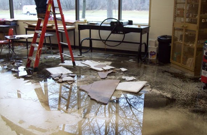 Damage to Foundation for Flood Damage 