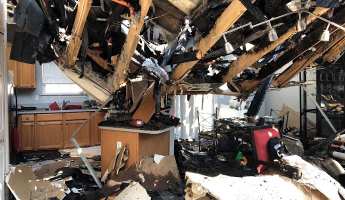 Storm damaged property