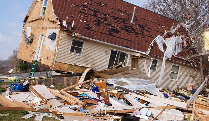 Tornado damaged property