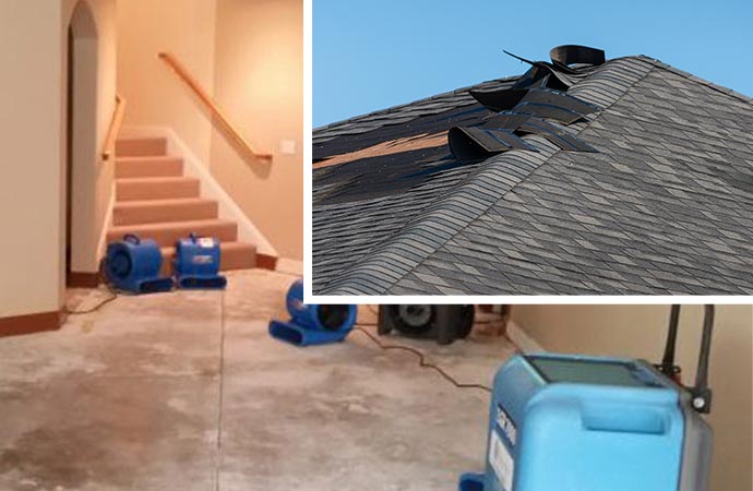 Water Damage Restoration for Storm-Damaged Leak in MI