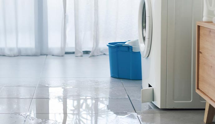 Water leaking from a washing machine