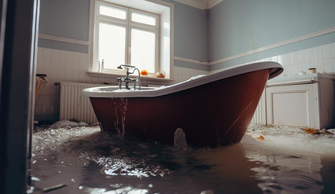 Bath tub overflow