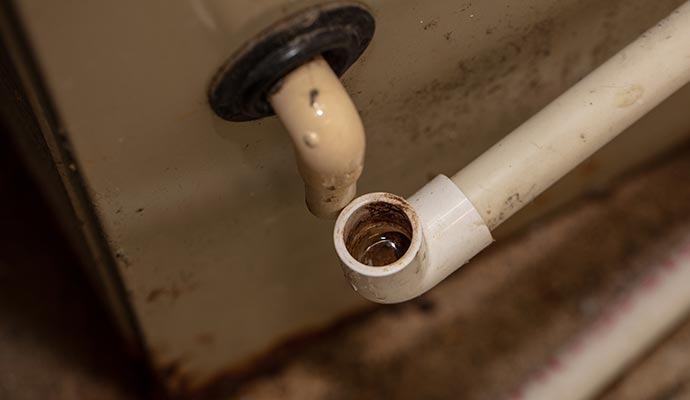 HVAC drain line leaks
