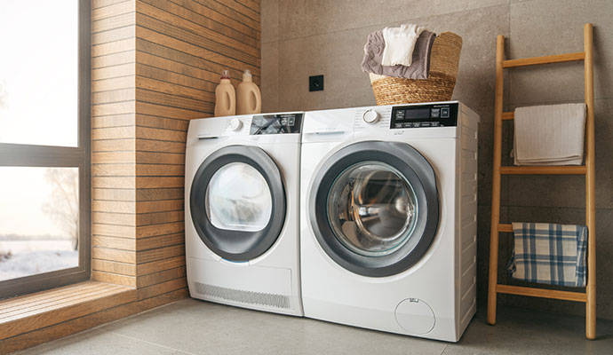 Modern washer and dryer