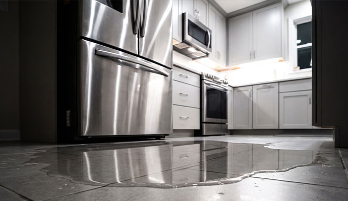 Refrigerator leaking water