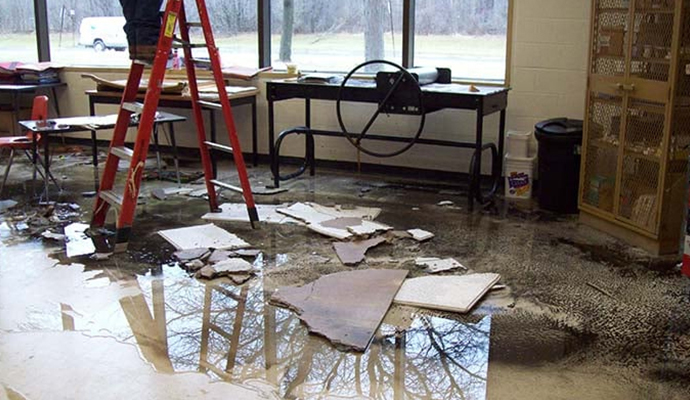 Water damaged floor Water damaged floor