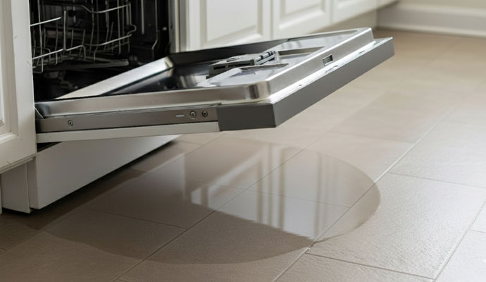 Water leak from dishwasher