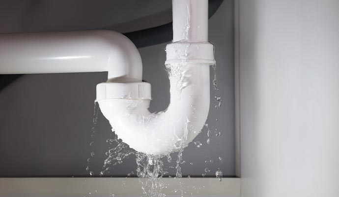 Water supply line leaks